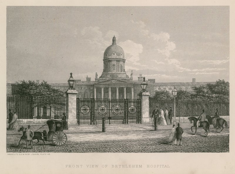 Vorderansicht des Bethlehem Hospital von English School