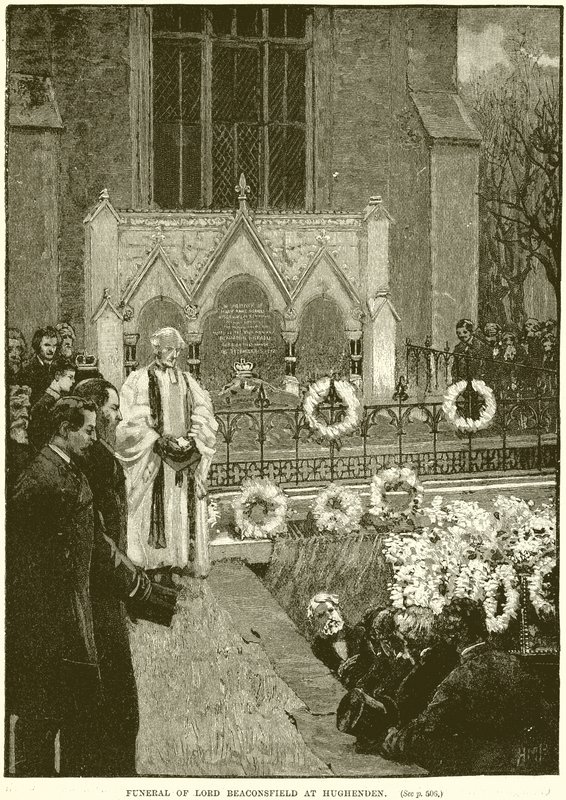 Beerdigung von Lord Beaconsfield in Hughenden von English School