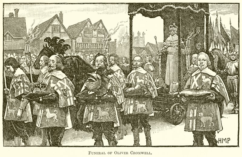 Beerdigung von Oliver Cromwell von English School