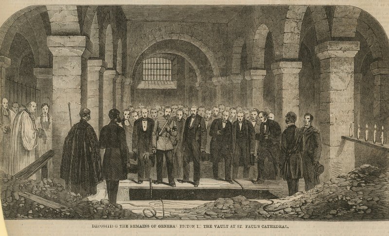 Beerdigung von Sir Thomas Picton von English School