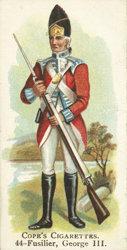 Füsilier, König George III. (Chromolithografie) von English School