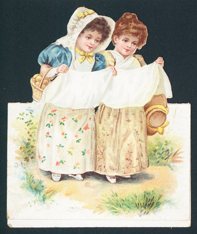 Mädchen sammeln Eier von English School