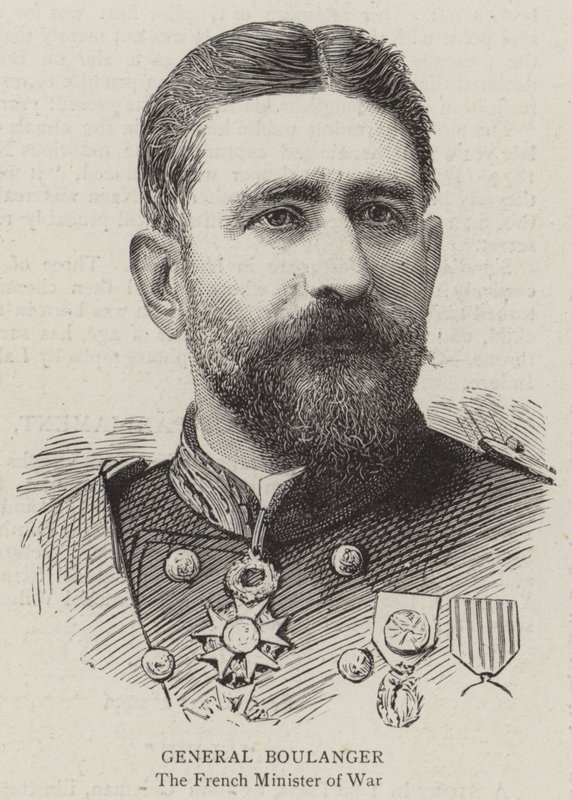 General Boulanger (Gravur) von English School