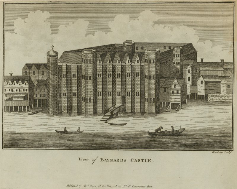 Allgemeine Ansicht von Baynards Castle von English School
