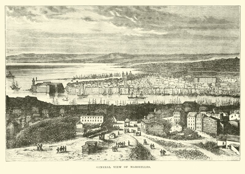Gesamtansicht von Marseille von English School