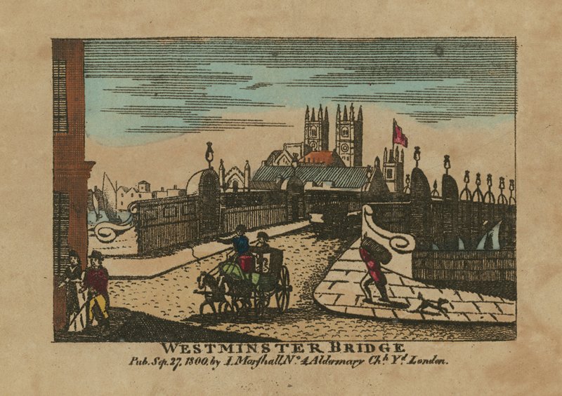 Gesamtansicht der Westminster Bridge von English School