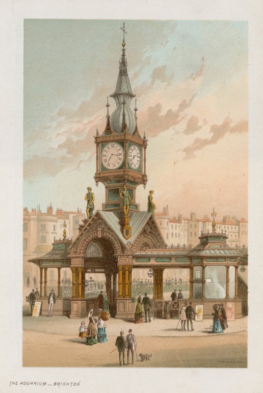 Allgemeine Ansicht des Aquariums in Brighton von English School
