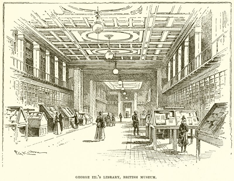 Bibliothek von George III, British Museum von English School
