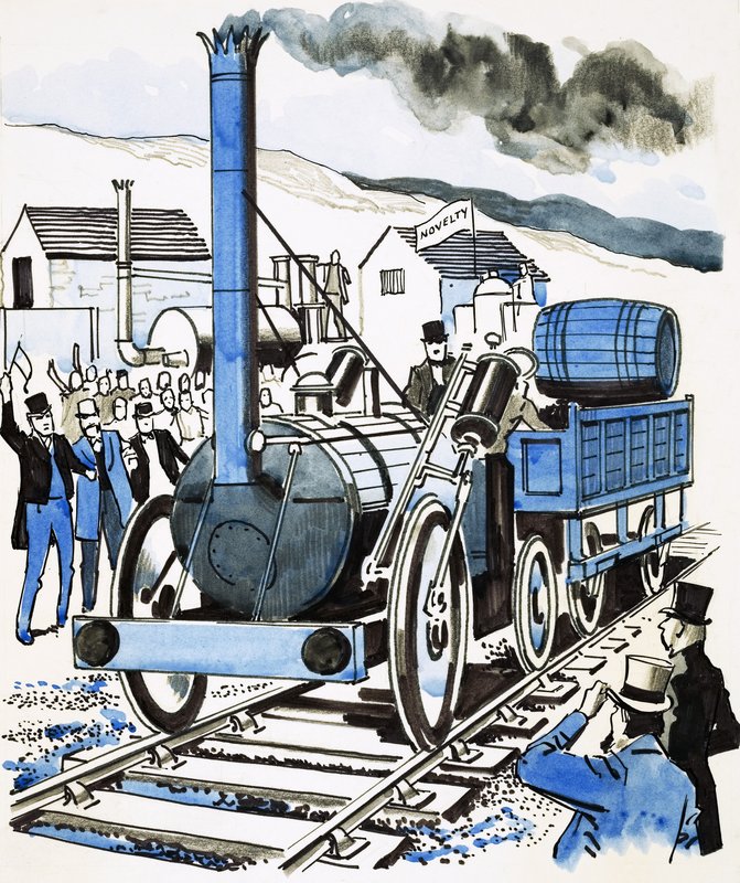 George Stephensons Rocket von English School