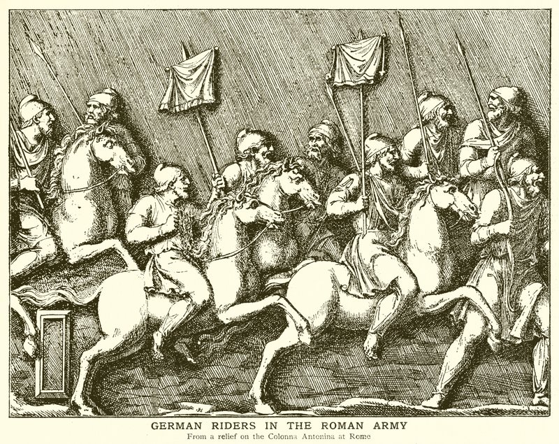 Deutsche Reiter in der römischen Armee von English School