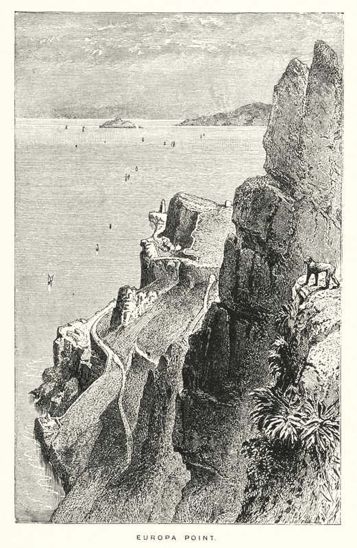 Gibraltar: Europa Point (Stich) von English School