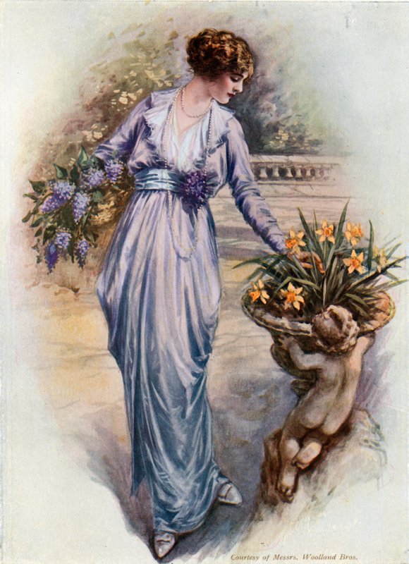 Mädchen pflückt Blumen von English School