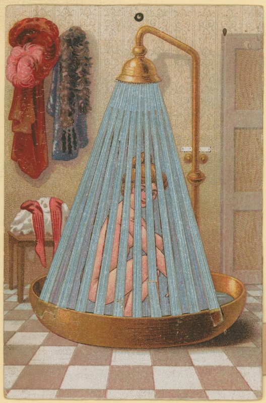 Mädchen nimmt eine Dusche von English School