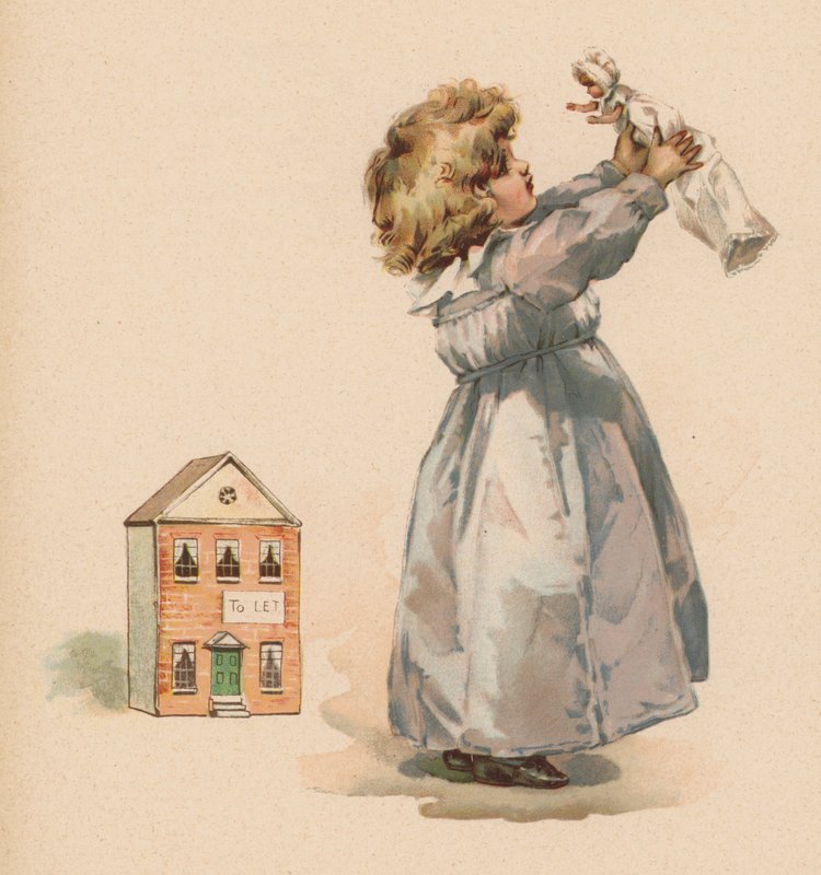 Mädchen mit Puppe von English School