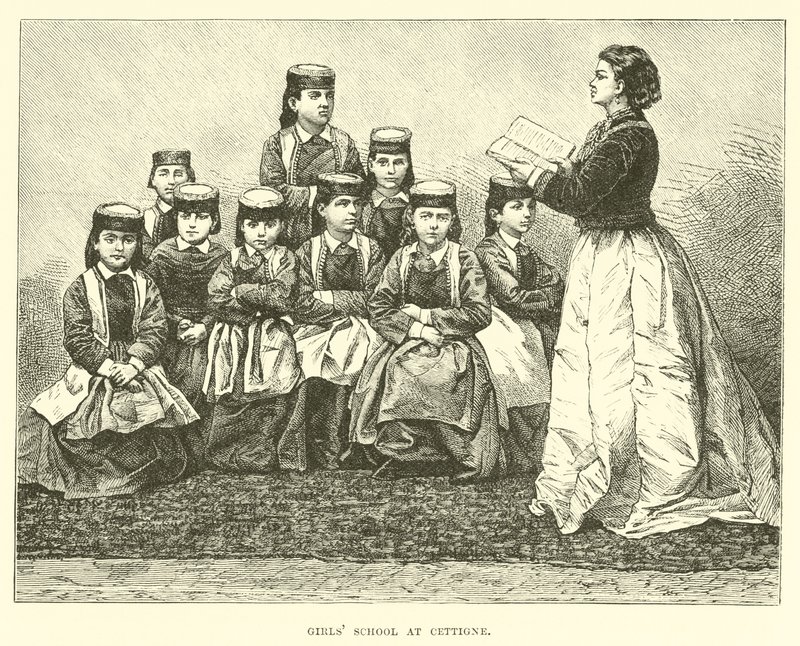 Mädchenschule in Cettigne von English School