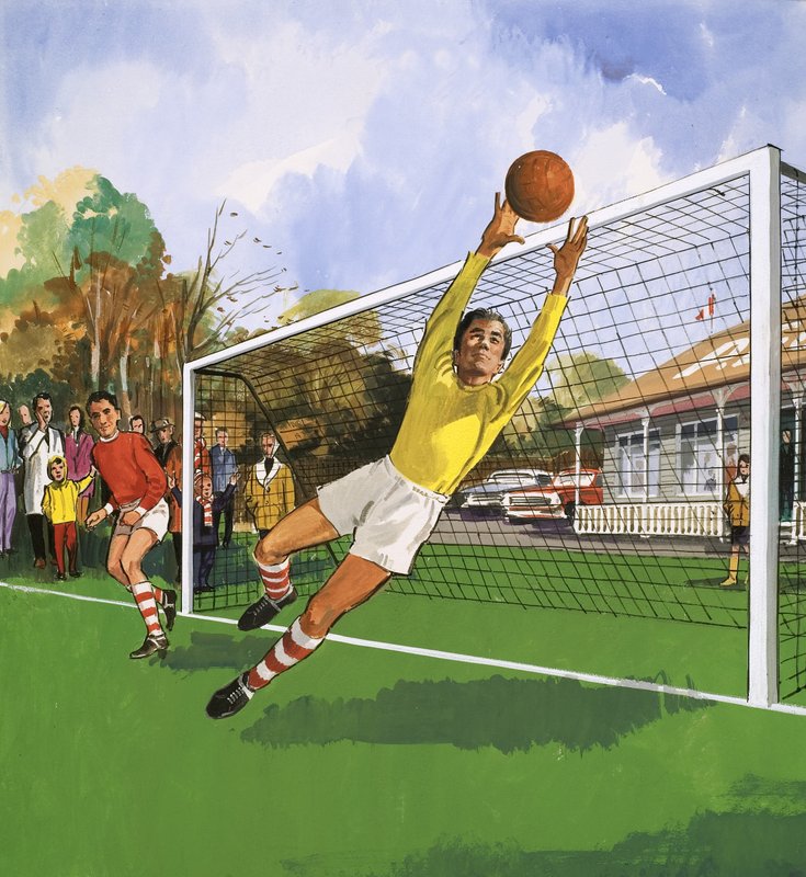 Torwart im Fußballspiel von English School