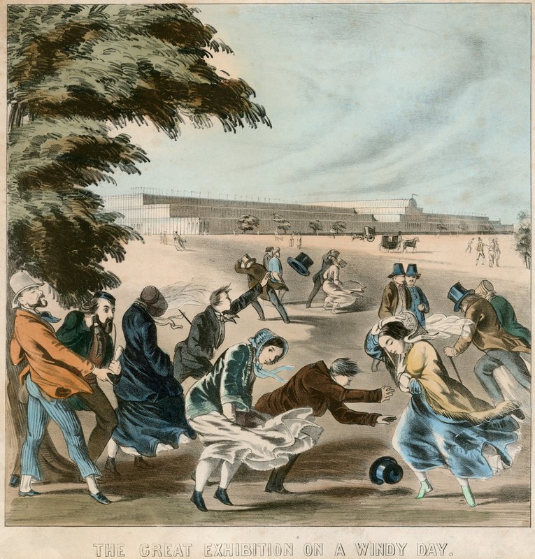 Große Ausstellung an einem windigen Tag, 1851 von English School