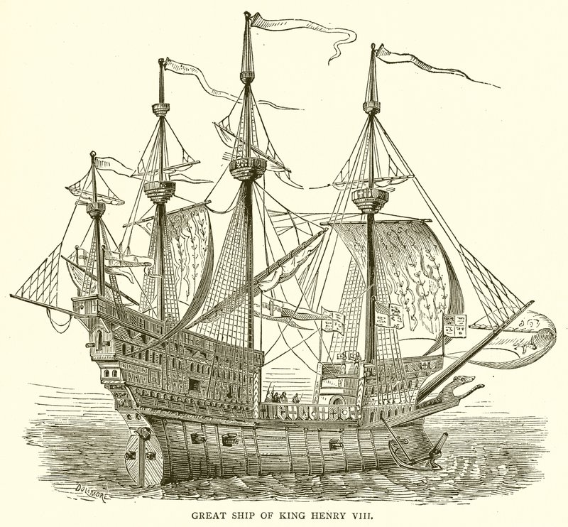 Großes Schiff von König Heinrich VIII. von English School