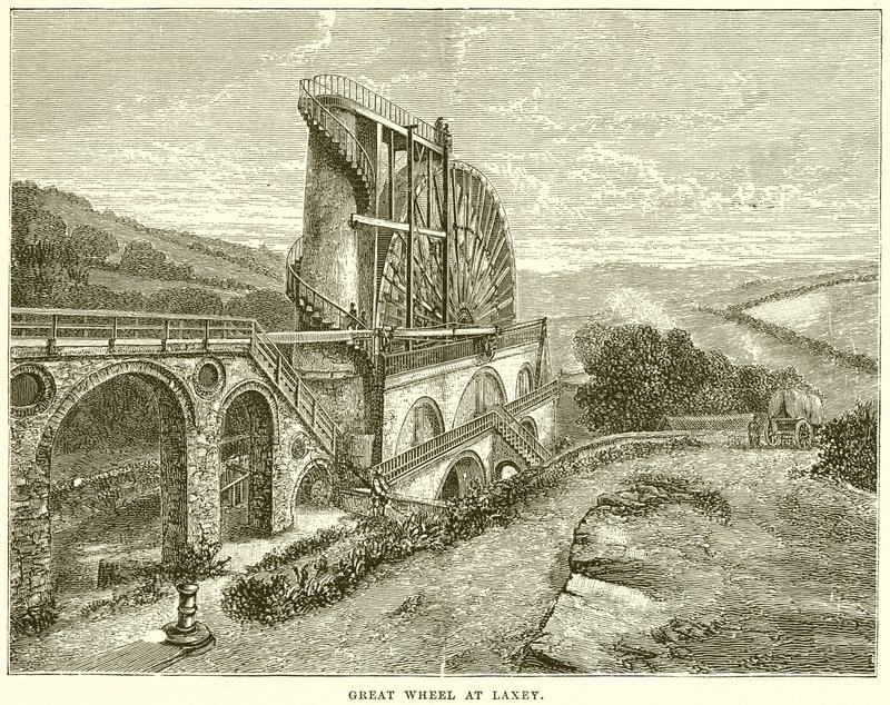 Großes Rad in Laxey von English School