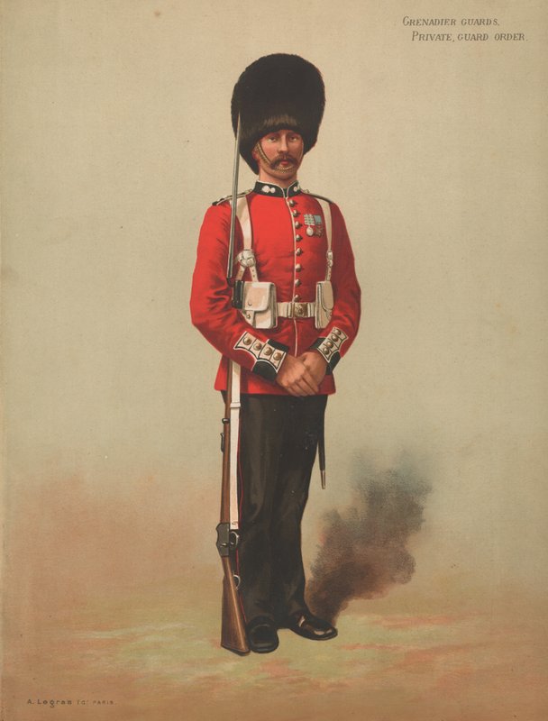 Grenadier Guards, Soldat, Wachuniform von English School