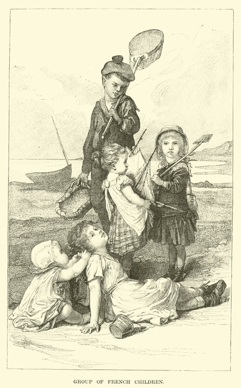 Gruppe französischer Kinder von English School