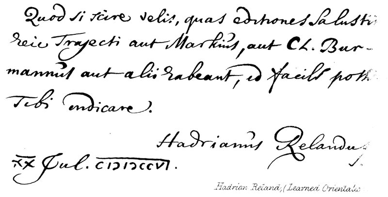 Hadrian Reland von English School
