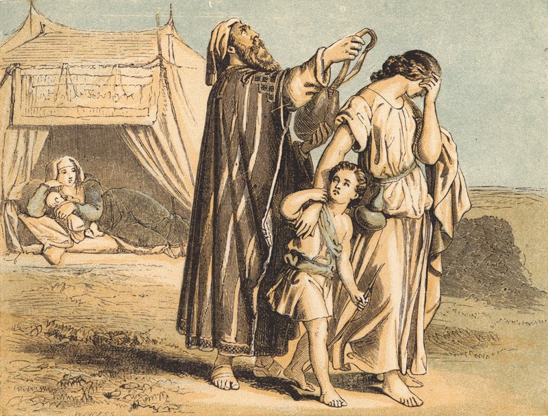 Hagar und Ismael werden verstoßen von English School