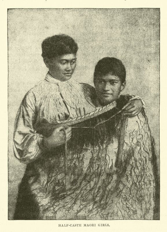 Halbblut-Maori-Mädchen von English School