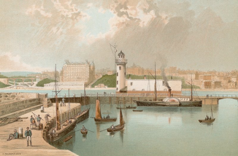 Hafen und Leuchtturm--Scarborough von English School
