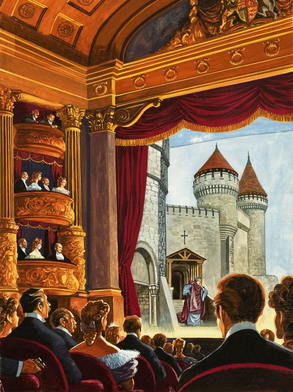 Henry Irving als Thomas a Becket von English School