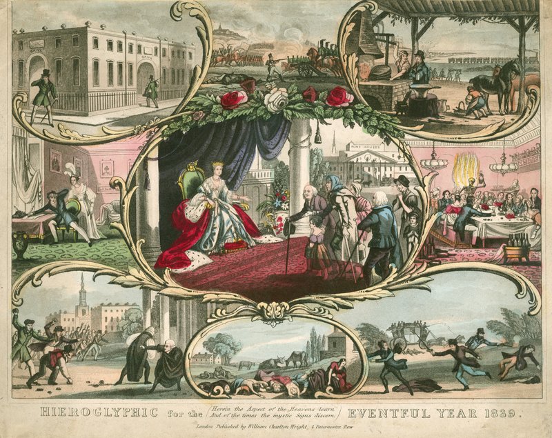 Hieroglyphik für das ereignisreiche Jahr 1839 von English School