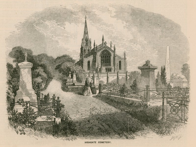Highgate Cemetery, London von English School
