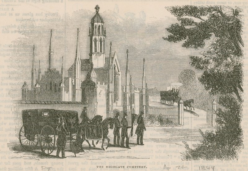 Highgate Cemetery, London von English School