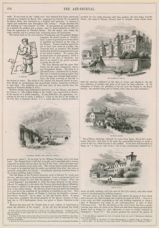 Historische Häuser an der Themse von English School