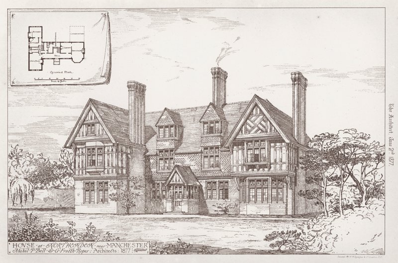 Haus in Northenden bei Manchester (Stich) von English School