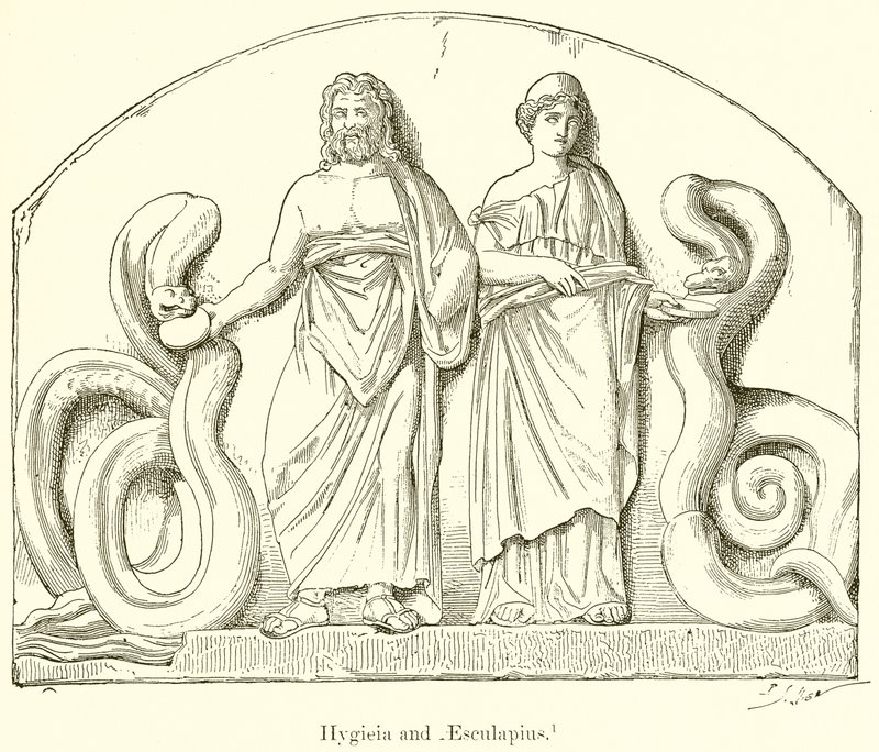 Hygieia und Aesculapius von English School