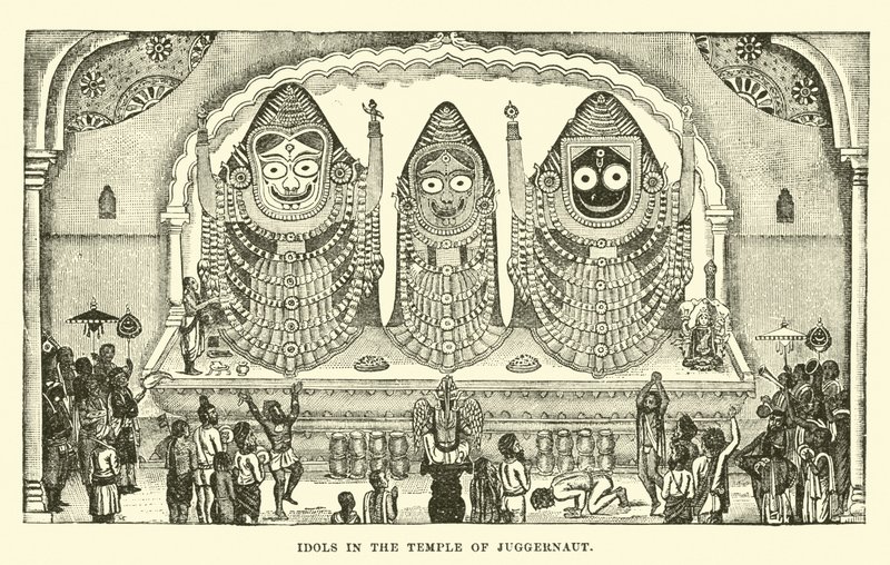 Götzen im Tempel von Juggernaut von English School