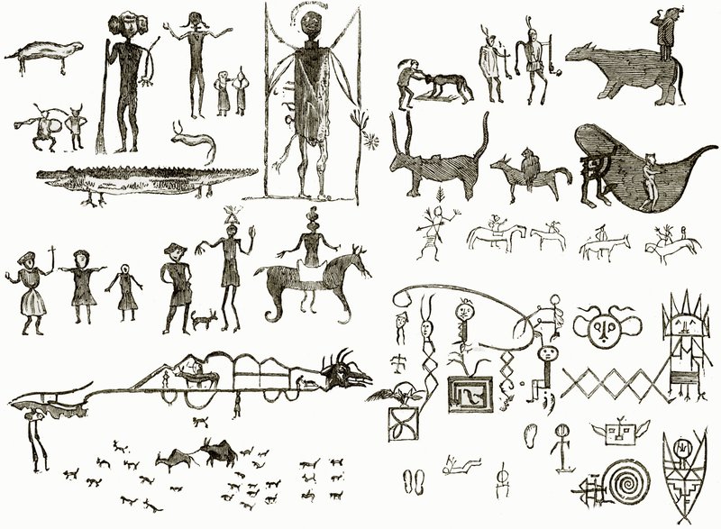 Indische Hieroglyphen von English School