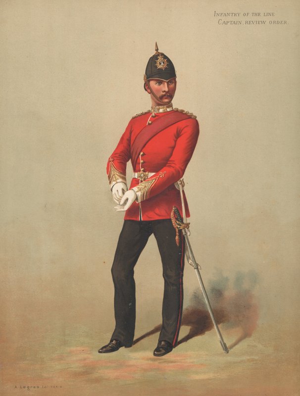 Infanterie der Linie, Hauptmann, Paradeuniform von English School