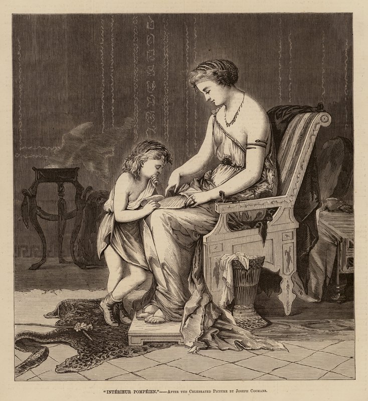 Interieur Pompeien (Gravur) von English School