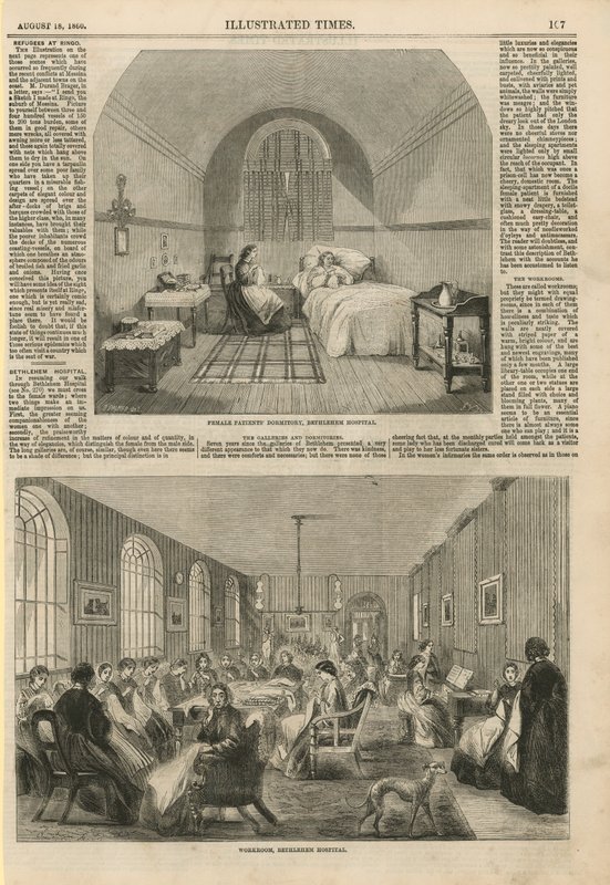 Innenansicht des Bethlehem Hospital von English School
