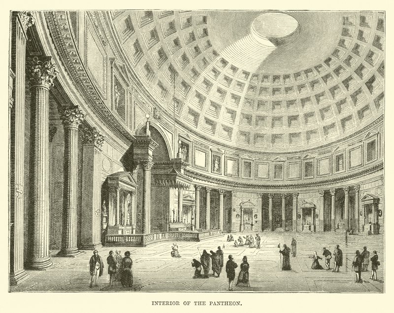 Innenraum des Pantheon von English School