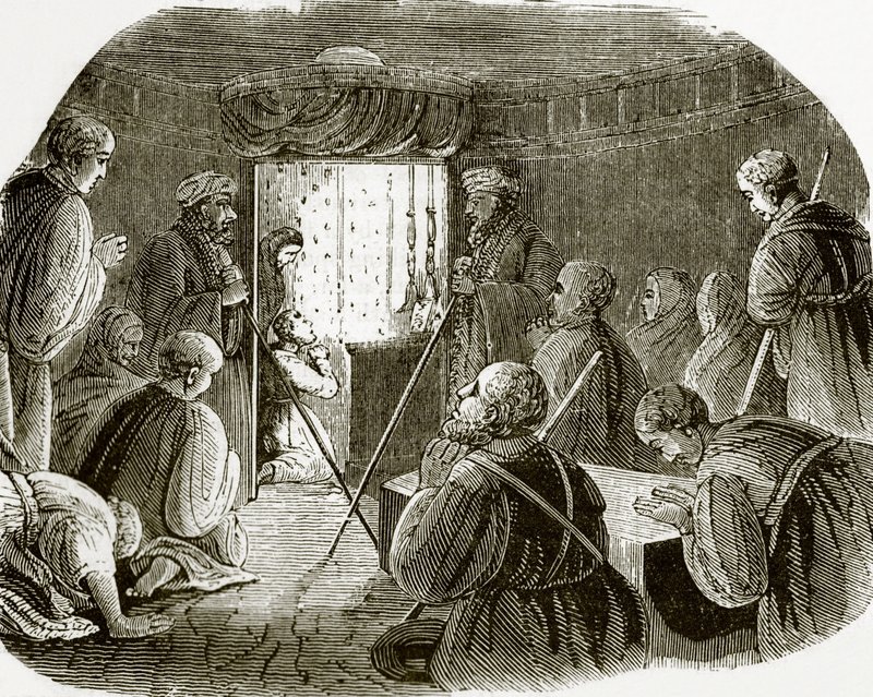 Innenraum des Heiligen Grabes von English School