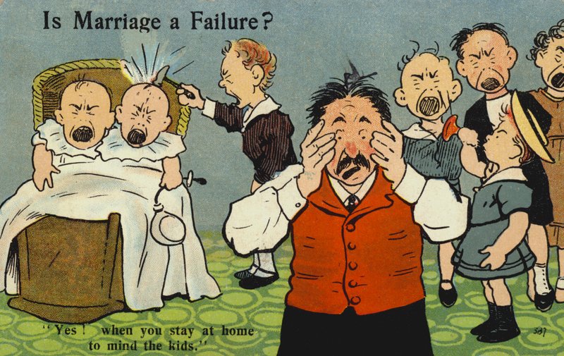 Ist die Ehe ein Fehlschlag? (Farblithografie) von English School