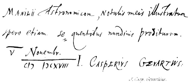 J. Caspar Gevartius von English School