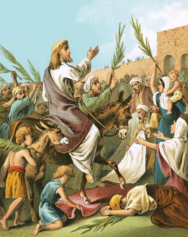 Jesus zieht in Jerusalem ein von English School