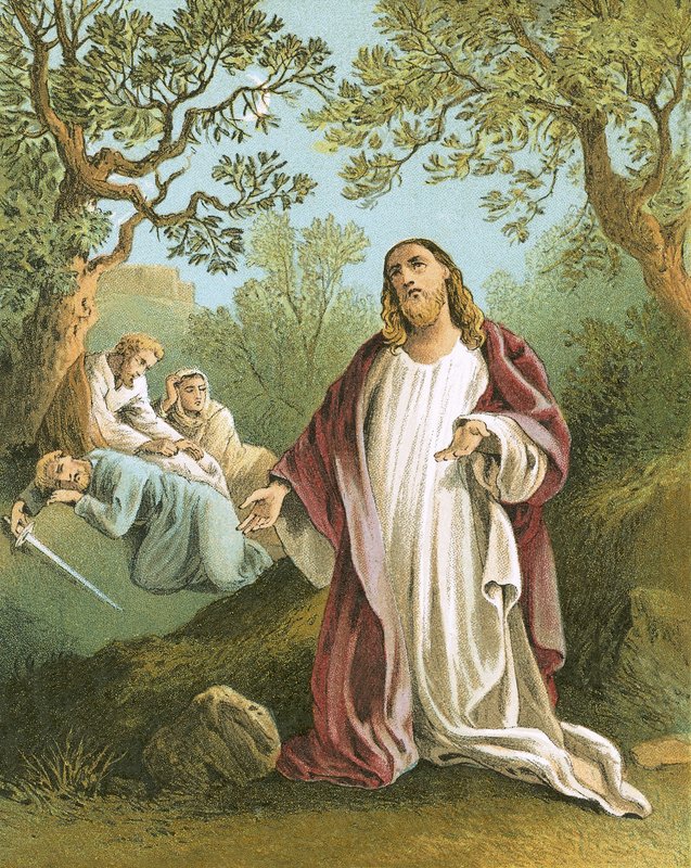 Jesus im Garten Gethsemane von English School