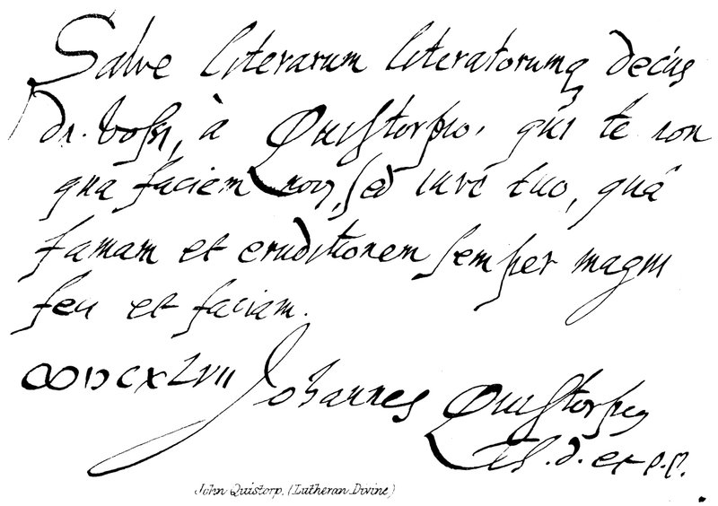 John Quistorp, (Lutherischer Geistlicher) von English School