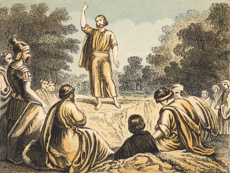 Johannes der Täufer predigt von English School