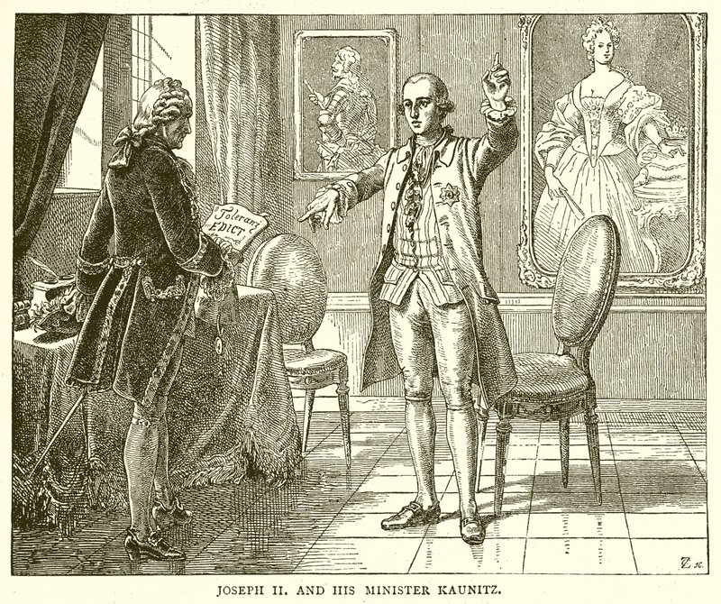 Joseph II. und sein Minister Kaunitz von English School